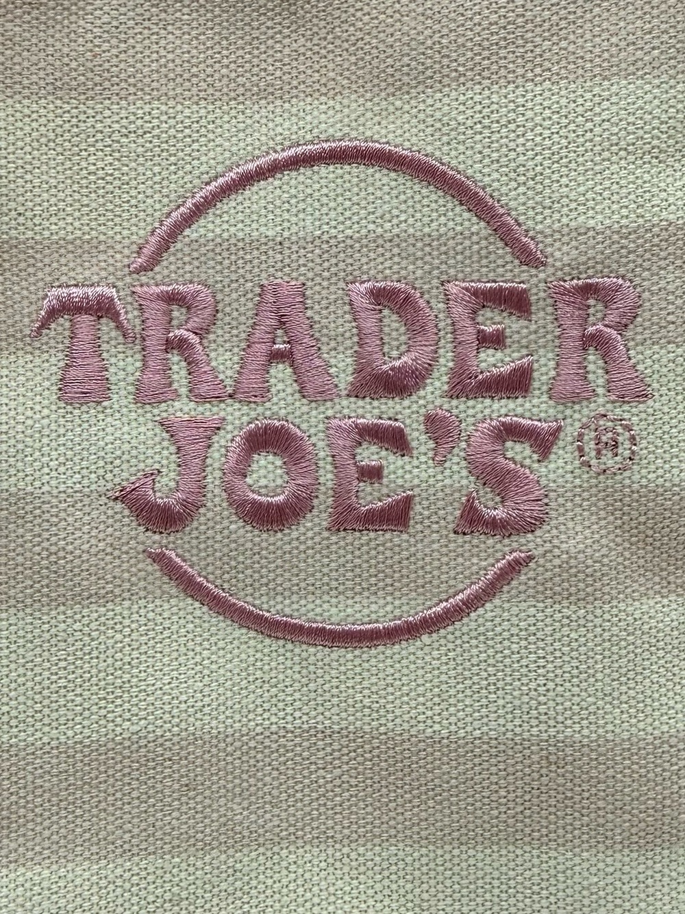 Trader Joe’s Limited Edition Mini Canvas Stripe Tote in Pastel Pink - Picture 9 of 9